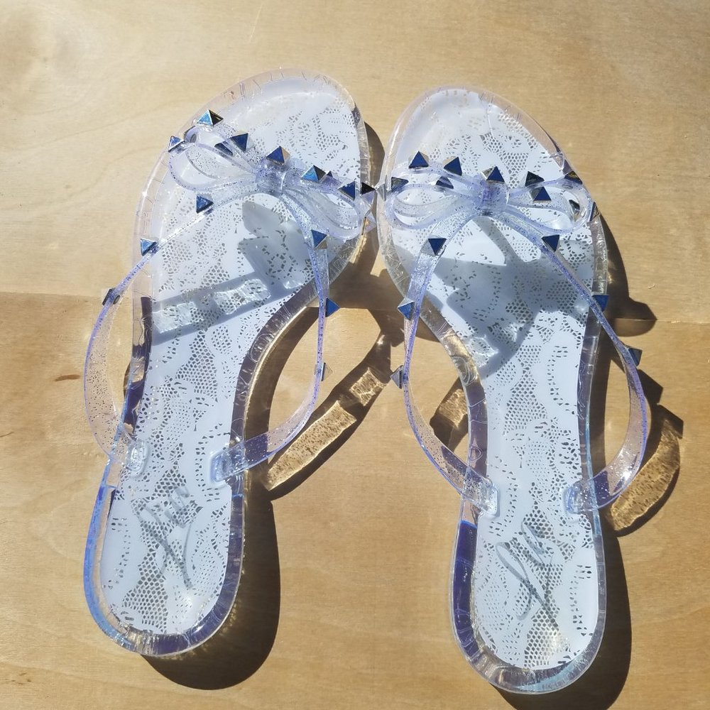 New studed jelly sandals -CLEAR